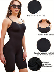 Ribbed Yoga Jumpsuit Sports Cami Romper Women's Activewear