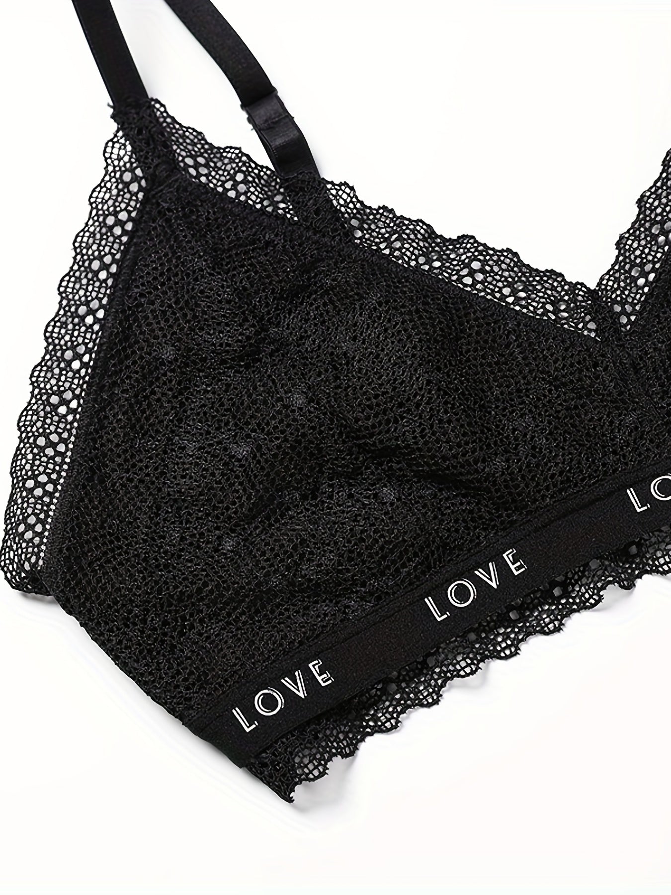 Lace Wireless Bra Letter Print Lingerie