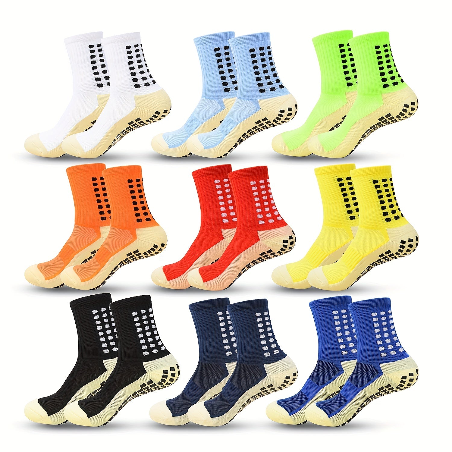 Unisex Sports Socks Non Slip Silicone Bottom for Basketball Football Soccer
