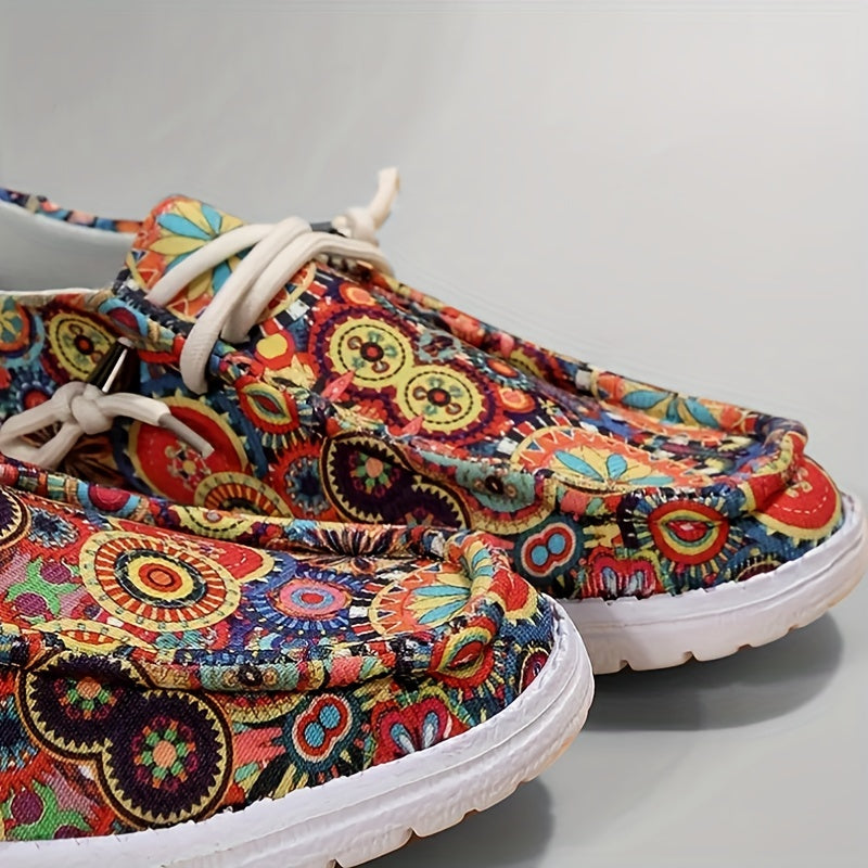 Women's Colorful Floral Canvas Low Top Shoes