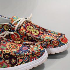 Women's Colorful Floral Canvas Low Top Shoes