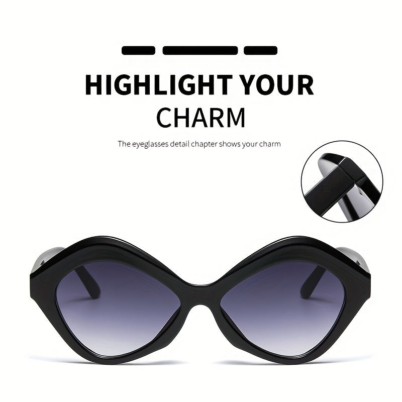 Y2K Rhombus Sunglasses Mod Gradient Anti Glare UV400