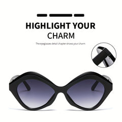 Y2K Rhombus Sunglasses Mod Gradient Anti Glare UV400