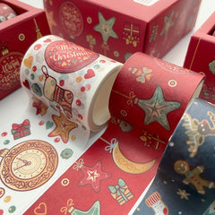 6 Rolls Creative Christmas Washi Tape Planner Decoration Materials