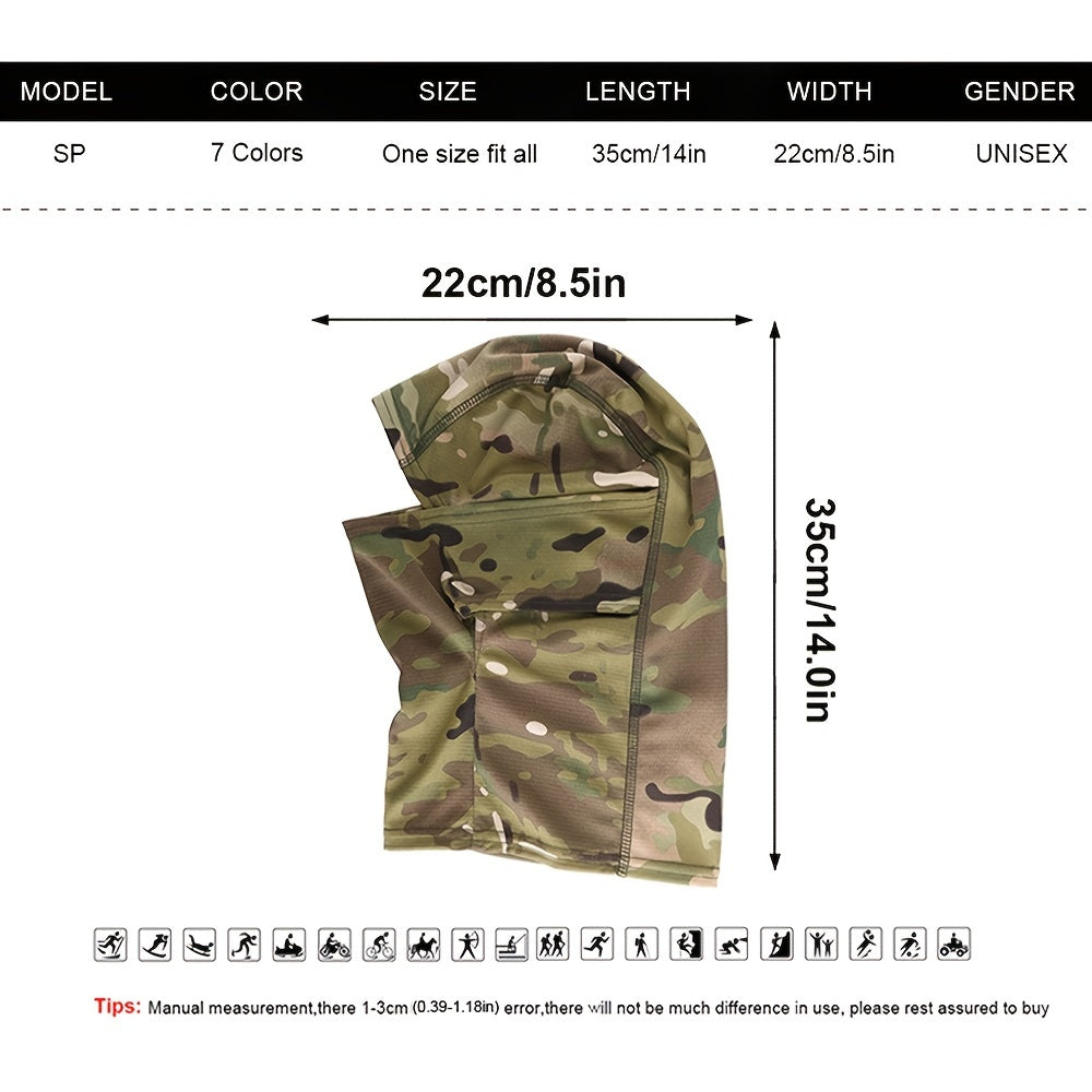Camouflage Balaclava Hood for Outdoor Sports - Breathable Full Face Mask