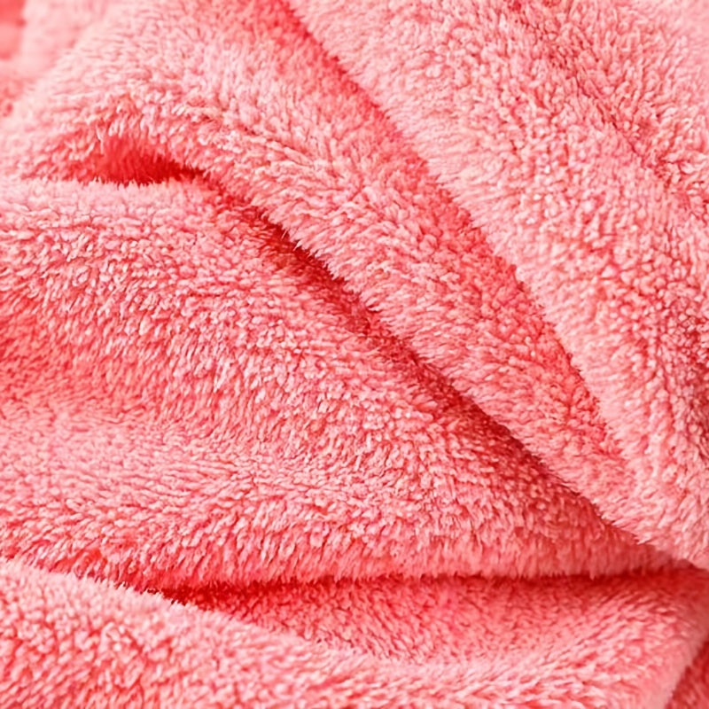 Soft Coral Fleece Hair Drying Towel Cap Easy Absorbent