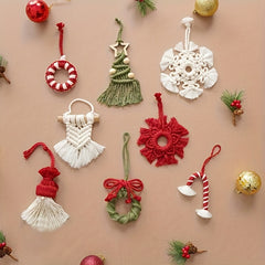 8pcs Macrame Ornament Craft Kit for Home Decor DIY