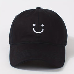 Smiling Face Embroidery Baseball Cap Casual Golf Dad Hats Adjustable