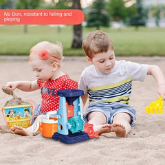 Kids Beach Toy Set Sand Shovel Barrel Car Hourglass