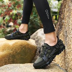Men's Hollow Out Drawstring Sneakers Barefoot Quick Dry Water Shoes