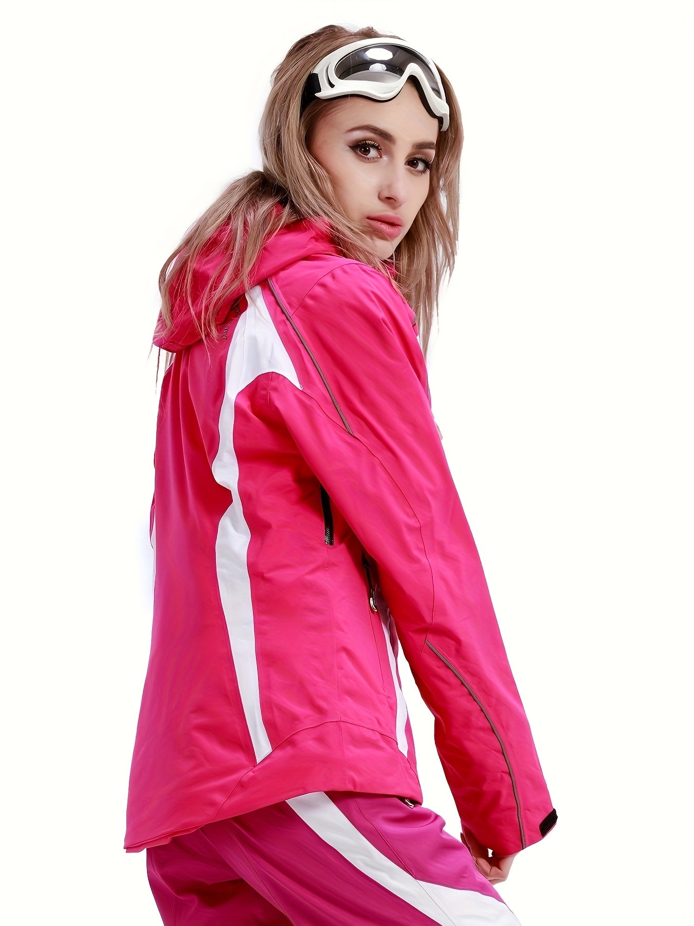 BEAUME Women's Ski Jacket Long Sleeve Zip up Front Warm Hoodies