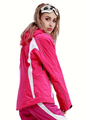 BEAUME Women's Ski Jacket Long Sleeve Zip up Front Warm Hoodies