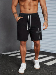 Men's Peace Letter Print Outdoor Shorts