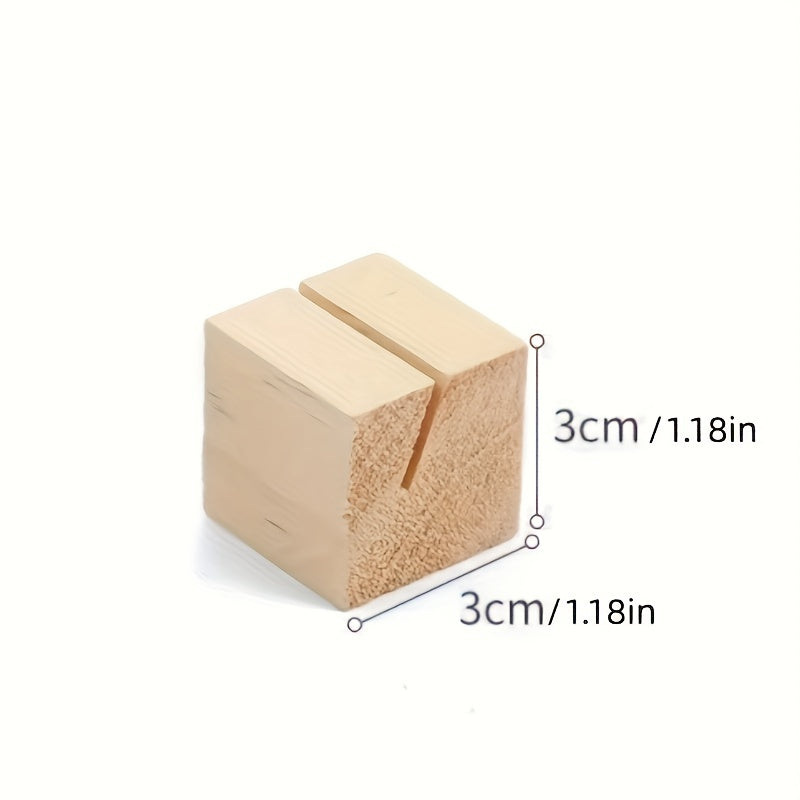 10pcs Wood Place Card Holders Table Number Holder Stands Wedding Party Events