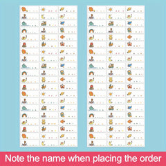 120 Personalized Name Stickers Waterproof Labels 3x1 Variety Patterns