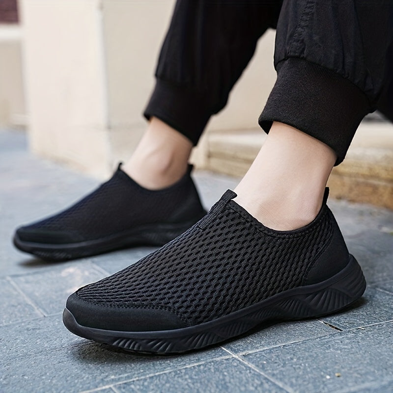Men's Mesh Hollow Out Sneakers Slip On Walking Shoes