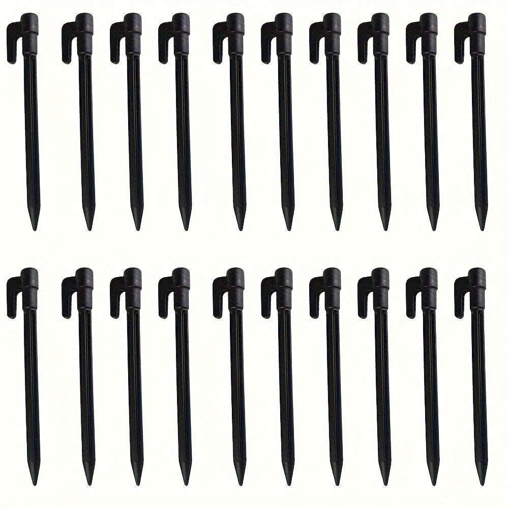 20PCS Plastic Tent Pegs Nails Outdoor Camping Stakes Windproof Beach Nails