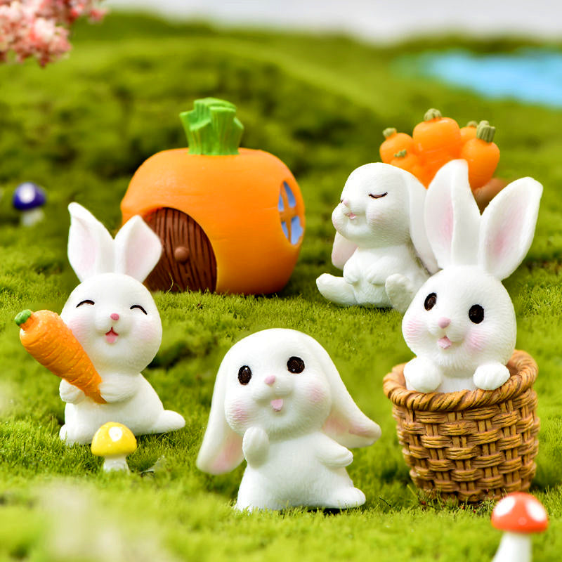 4pcs Little Rabbit Table Decoration Ornaments for Easter Party