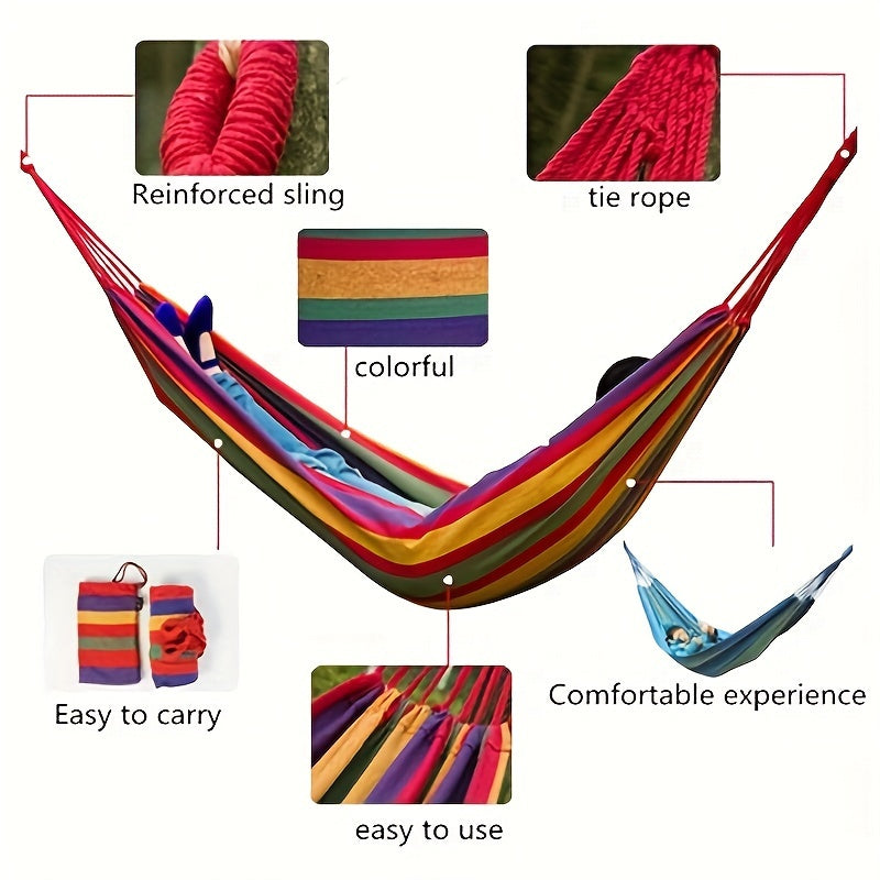 Thickened Canvas Hammock Outdoor Camping Swing Single Hammock