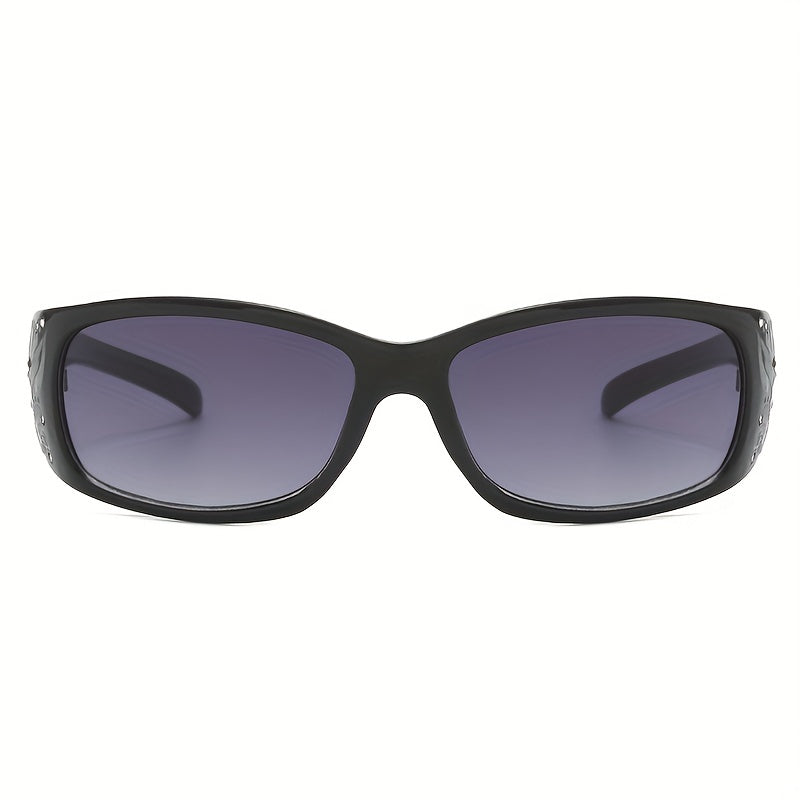 Rhinestone & Flower Pattern Sunglasses UV400