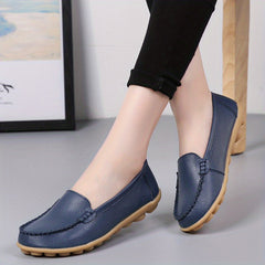 Women's Comfy Slip-On Solid Flat Shoes Soft Sole Non Slip Flats