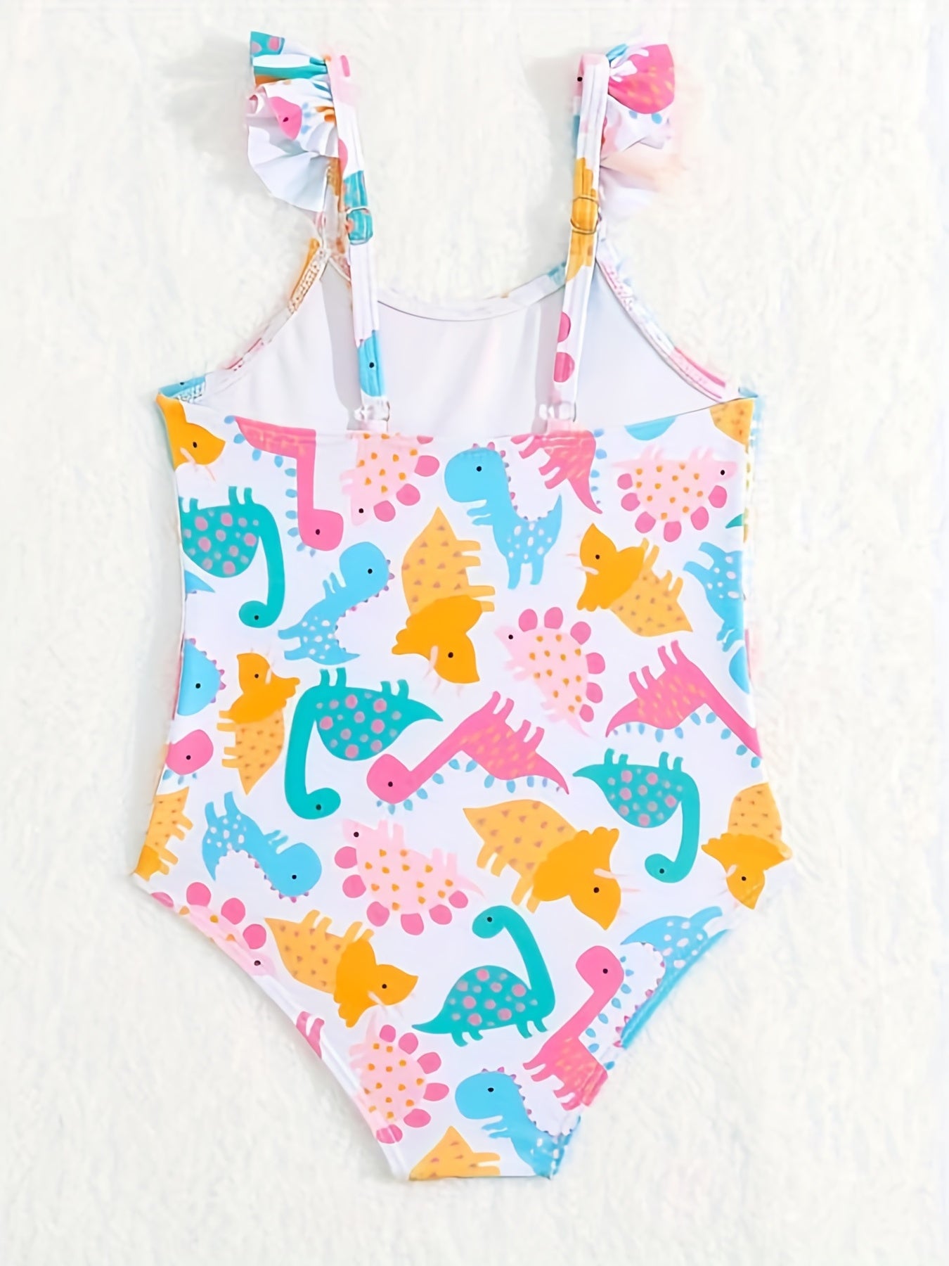 Baby Girls Dinosaur One-piece Swimsuit for Summer Vacations