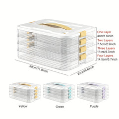 Large Capacity Refrigerator Storage Box Portable Egg Box Non Stick Bottom