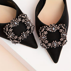 2pcs Square Shoe Clips Detachable Shoe Buckles For Wedding High Heels