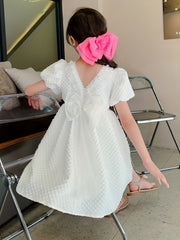 Girl's Stylish Summer Dress with Doll Collar