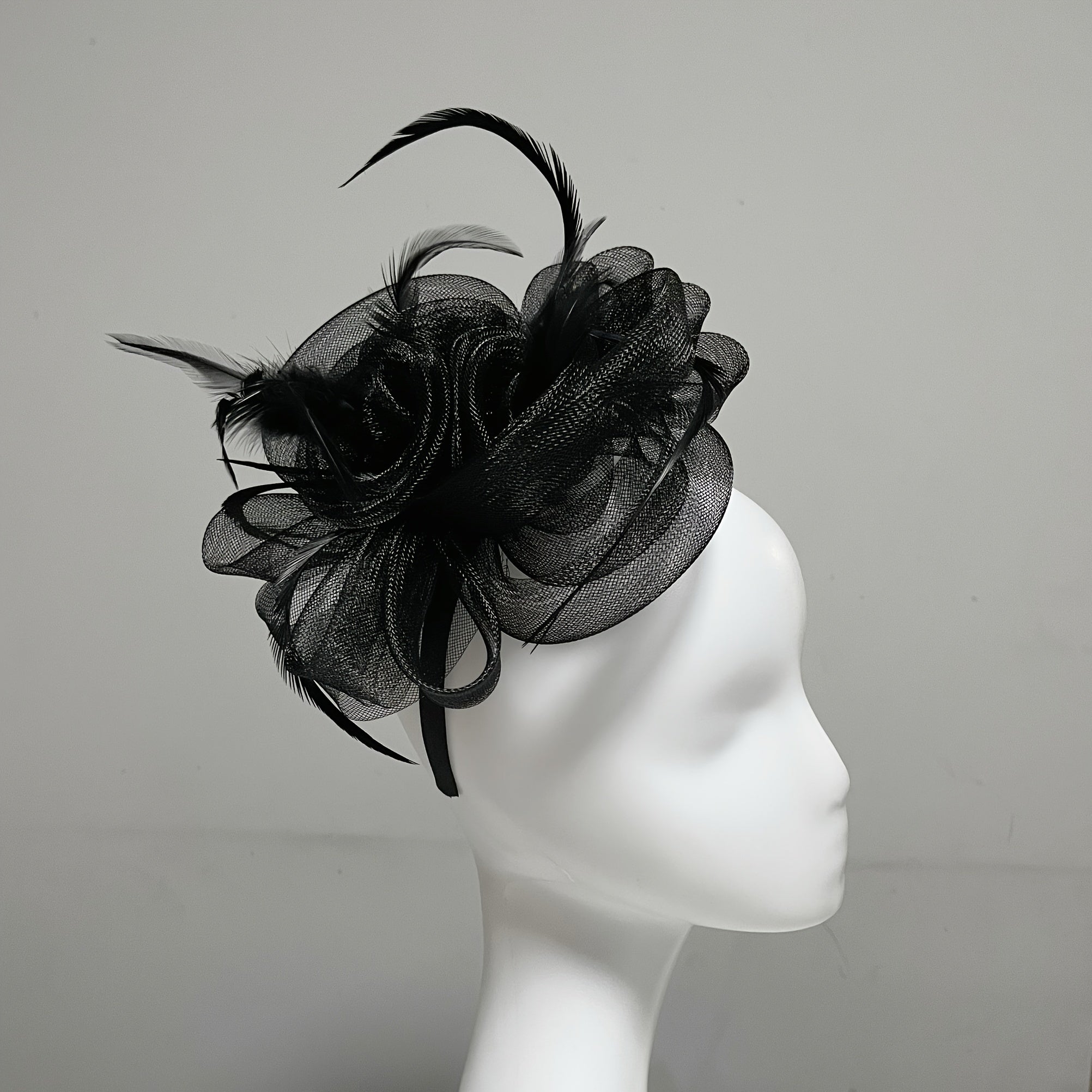 Mesh Flower Headband Faux Feather Hair Accessories