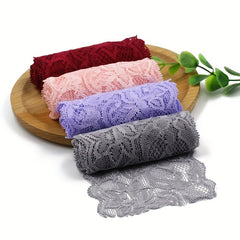 2m Embroidered Elastic Lace Fabric Ribbon Garment Decoration