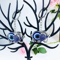 Evil Eye Elephant Keychain Lucky Charm Car Bag Pendant