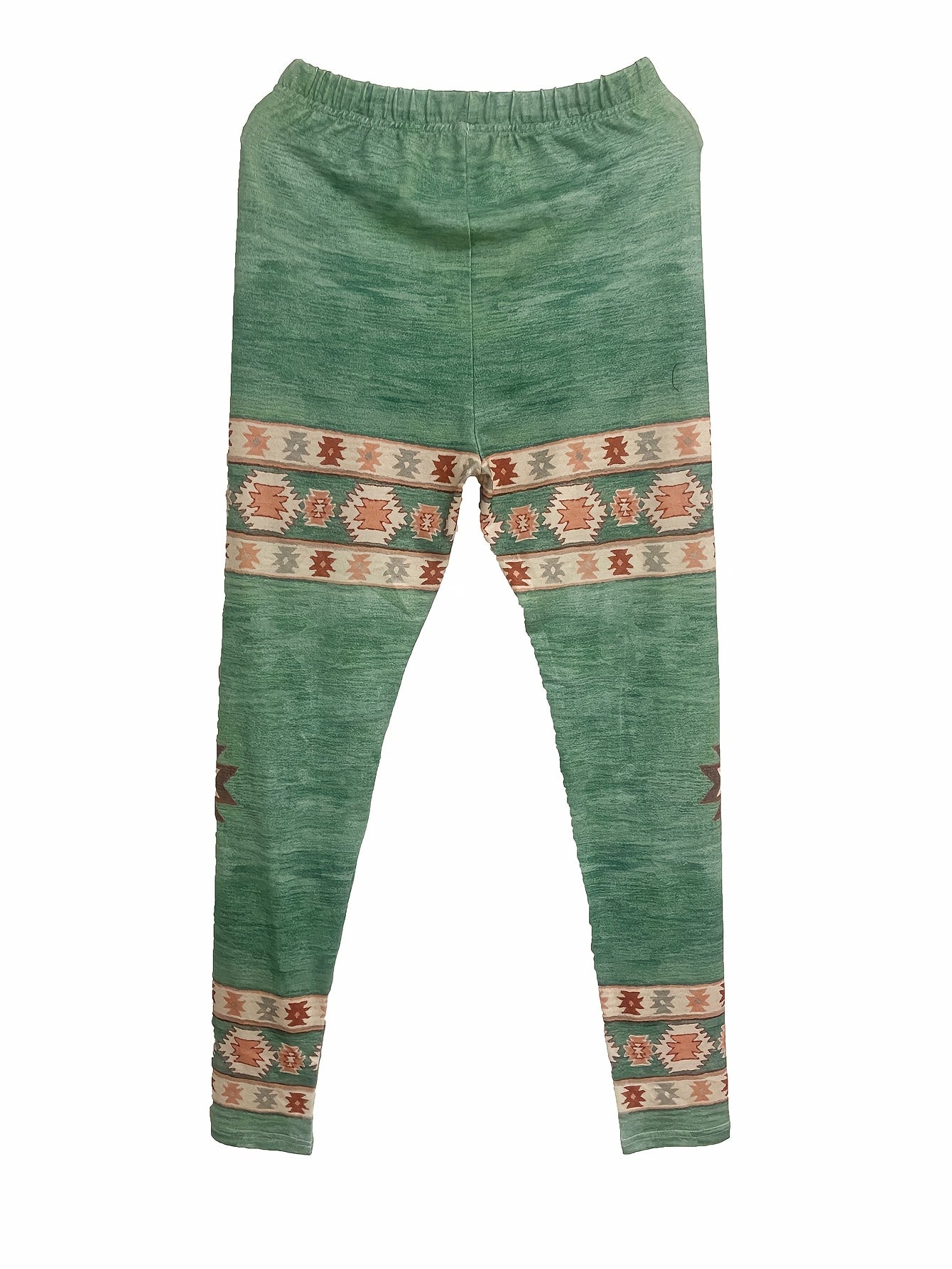 Western Ethnic Print Skinny Leggings High Waist Stretchy Leggings