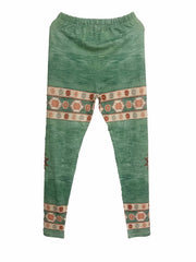 Western Ethnic Print Skinny Leggings High Waist Stretchy Leggings