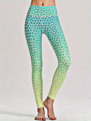High Waist Aesthetics Print Butt Lift Leggings for Workouts & Yoga