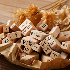 40pcs Letter Seal Set Number Symbol Hand Account Seal Diy Small Seal