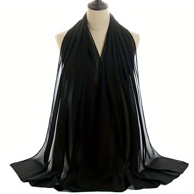 Chiffon Lightweight Turban Bandana Long Sunscreen Wrap