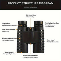 10x42 HD Binoculars Professional Telescope BAK4 Prism Opti