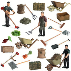 Farm Model Birthday Gift 25pcs Farm Tool Model Set Halloween Christmas Gift