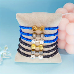 Handwoven Dumbbell Bracelet Alloy Barbell Bracelet