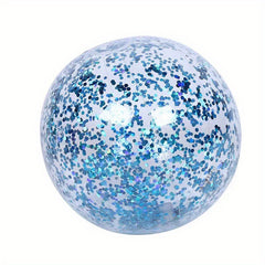 PVC Inflatable Sequin Beach Ball Water Pool Toy Transparent Glitter