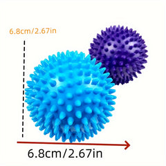 2pcs PVC Yoga Massage Ball Fitness Fascia Ball for Muscle Relaxation