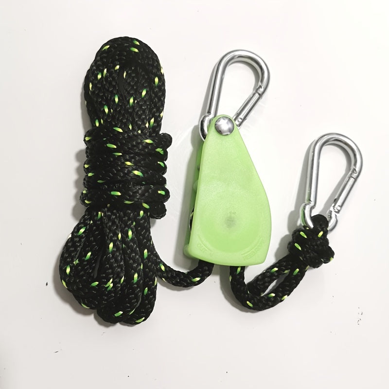 Camping Pulley Adjuster Luminous Rope Buckle Canopy Windproof Rope