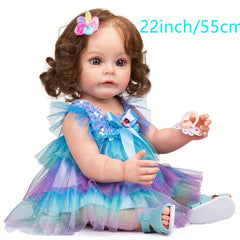22'' Full Body Silicone Reborn Princess Doll Waterproof Toy