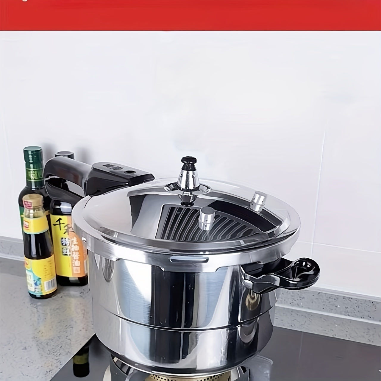 3L 5L Stainless Steel Pressure Cooker Canner Gas Induction Cooker Compatible