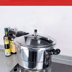 3L 5L Stainless Steel Pressure Cooker Canner Gas Induction Cooker Compatible