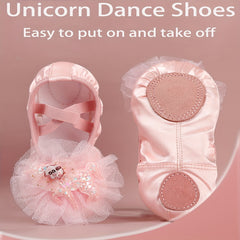 Girl's Solid Dance Shoes Soft Sole Ballet Shoes For Kids Outdoor Activities