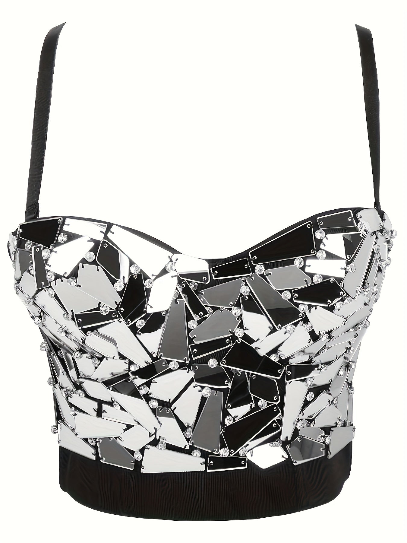 Rhinestone Decor Cami Corset Push Up Slimming Body Shaper