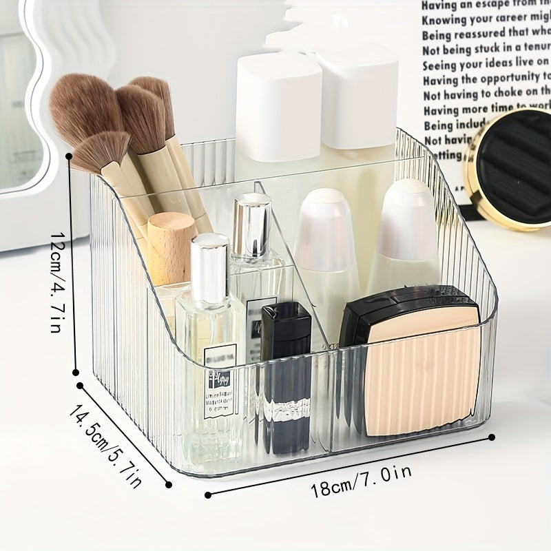 Desktop Cosmetic Storage Box Transparent Plastic Box With Compartments