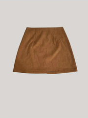 High Waist Corduroy Mini Skirt Zip Front Fall Winter Casual Women's Clothing